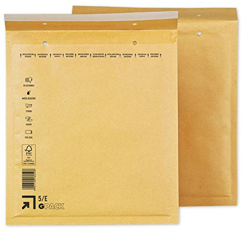 100 Luftpolsterumschläge 240 x 275 mm | Luftpolstertasche E5 | braune Versandtasche DIN B5+ | verschiedene Mengen wählbar