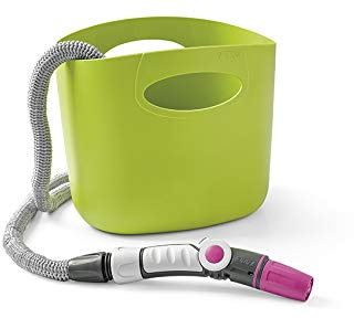 GF Garden, Aquapop 15, ausziehbarer Gartenschlauch im gebrauchsfertigen Set, 15M, mit praktischer Aufbewahrungstasche aus Kunststoff, zum Bewässern von Gärten und Balkonen, Farbe Limettengrün