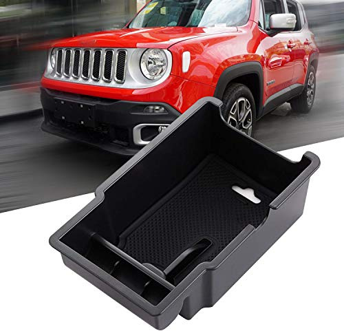 YEE PIN Mittelkonsole Renegade 2017-2022 Handschuhfach für Armlehne Organizer Aufbewahrungsbox Mit Rutschfestermatte Autozubehör Auto Center Console Organizer Handschuhfach