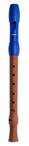 Hohner C-Soprano 3-Parts Wooden Body Plastic Head Blue Baroque Recorder SC C - B95842