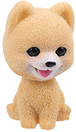 Amosfun Car Accessories Dashboard Nodding Heads Head Dog Car Dash Puppy Simulation for Vehicle Cake Decoration Decor Home Decorative Pomeranian Home Decor