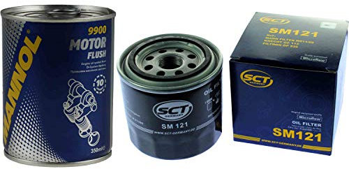 Original SCT Ölfilter SM 121 + SCT Motor Flush Motorspülung