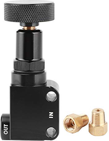 Aramox Car Drifting Brake Proportion Valve 1/8NPT Connector Aluminum Alloy Brake Bias Adjuster Lever Pressure 150 PSI-1200 PSI