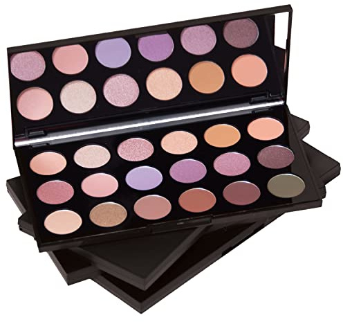 Palladio Ultimate Pro Eyeshadow Makeup Palette with Mirror, 18 High-Pigmented Powder Colors, Matte, Shimmer, Metallic, Satin Finishes, SHANNON DE LIMA