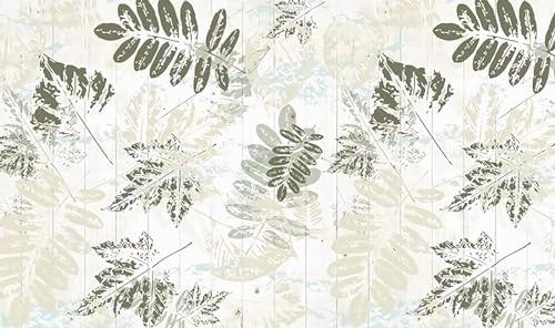 Papel Pintado Pared Hojas De Olivo Retro Papel Pintado Pared Dormitorio Salón Papel Pared 3D Papel de Pared Fondo de TV Murales Decorativos Pared Papel Tapiz Fotográfico 300x240cm