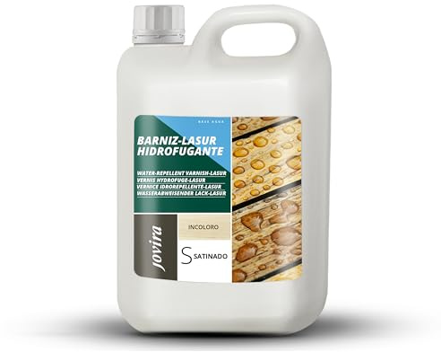 JOVIRA PINTURAS Lasure Hydrofugeant Protecteur imperméable effet perlé. Elle protège, décore et embellit tous les types de bois. (2 Litres, Incolore)
