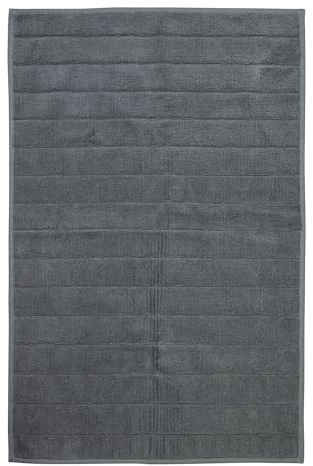 Jean & Len Badematte rutschfest, aus 100% Baumwolle, mit Antirutschbeschichtung auf der Unterseite, Waschmaschinen & Trockner geeignet, schnelltrocknend, Badvorleger 50x70 cm