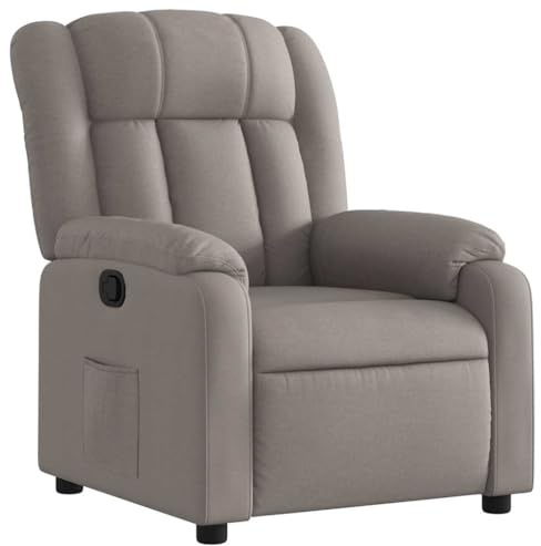 vidaXL Reclinerfåtölj taupe tyg