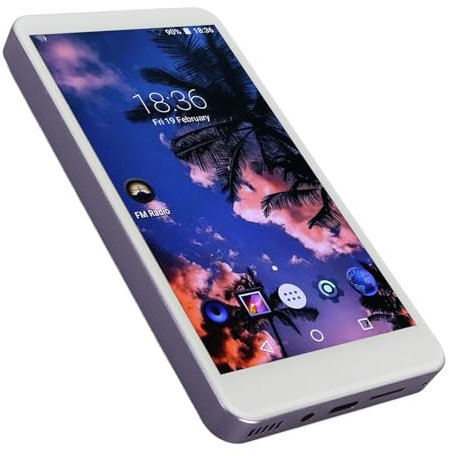 Lecteur MP3, Lecteur MP4 Portable 5,0 Pouces 2200 MAh Arrière 5 MP HiFi Réduction du Bruit 5.0 avec écouteurs Blancs pour Vidéo pour la Course à Pied (Purple)