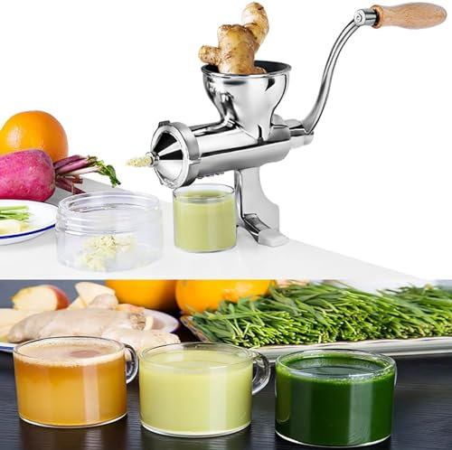 Wheatgrass Extractor, Manual Wheatgrass Juicer Extractor, Juice Flowing Out Smooth and Fast, Improv The Efficiency Of Juice Extraction, Separate Design, for Wheat Grass, Fruit, Vegetable