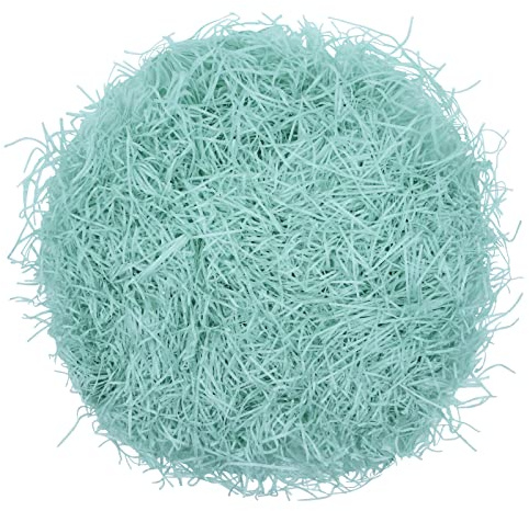 500 g raffia fyllningsmaterial gåva hammare strimlat papper gåva fyllning för fest hammare fyllning och presentförpackning för presentförpackning dekoration (blå grön)