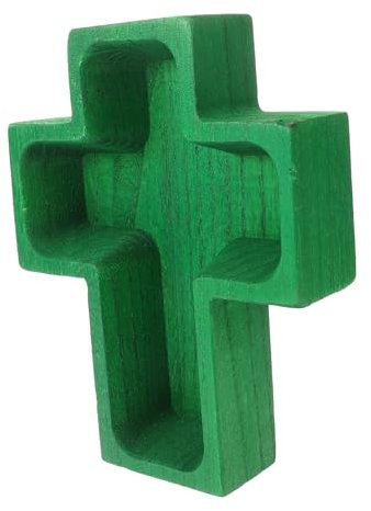 CORHAD Handgefertigtes Snacktablett Aus Holz Mit Kreuzdesign Obstteller Für Feiertage