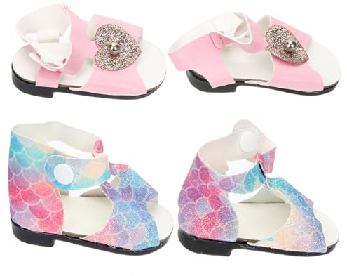 TOYANDONA 2 Paar Puppenschuhe Kleinkind Simulation Spielzeugpuppenschuhe Kunststoff Kleiner Schuhset Sommer Dekoration Selbstgemacht Puppenzubehör Kleine Schuhe Für Kinder