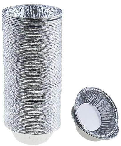 Juego de 200 moldes para tartaletas de aluminio, capacidad de 50 ml