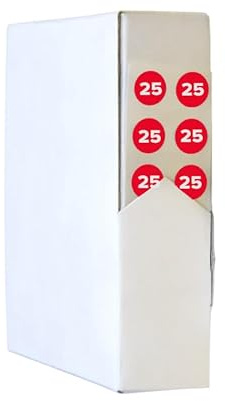 2026 Fire Extinguisher Year Dated Gauge Dots (Box of 1000) (Red)