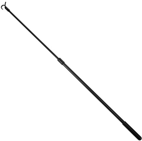 LIFKOME Vorhang mit einziehbarer Drehstange Jalousie Fenster blinder Tilt-Stick teleskopisch Blinde Neigung Pole Blindstange für den Haushalt blinder Neigungsstab Aluminiumlegierung Black