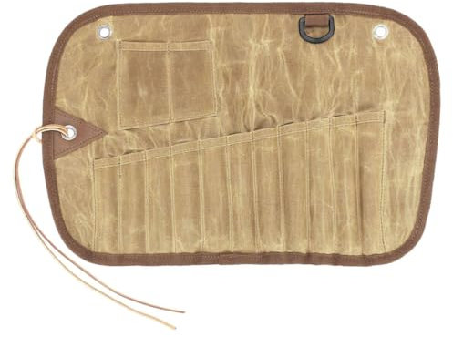 HEALEEP Camping Rolle Bestecktasche Canvas Geschirr Organizer Outdoor Robust Verschleißfest Mit Aufhängung Für Camping Picknick