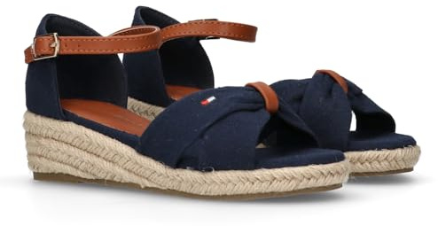 Tommy Hilfiger, Sandalen mit Keilabsatz aus Bast, Karin, Blau, 38