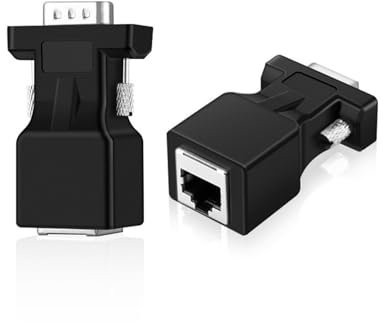 AANAN Adaptateur VGA 15 Trous vers Port réseau RJ45, connecteur de câble réseau, convertisseur mâle VGA, câble d'extension