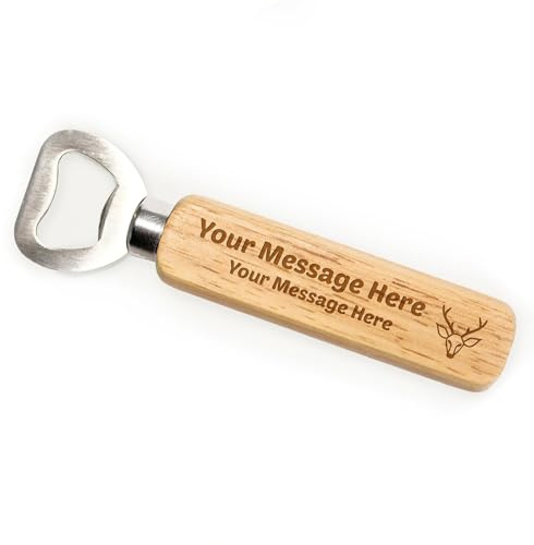 1 Personalised Wooden Etched Bottle Opener Wording Text Image Choice Occasion Christmas Birthday Anniversary Stag Beer Gift Keepsake 45mm Primary Teaching Services