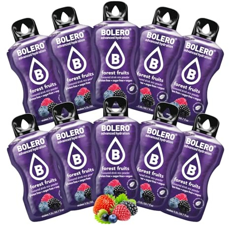 BOLERO Fruits des Bois - 10 sticks de poudre aromatisante sans sucre