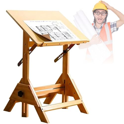Höhenverstellbarer Zeichentisch mit Winkelverstellung, stabiles Halterungsdesign, 88–98 cm Höhenbereich, 45 x 60 cm oder 60 x 90 cm Schreibtisch, ideal für Stehpulte