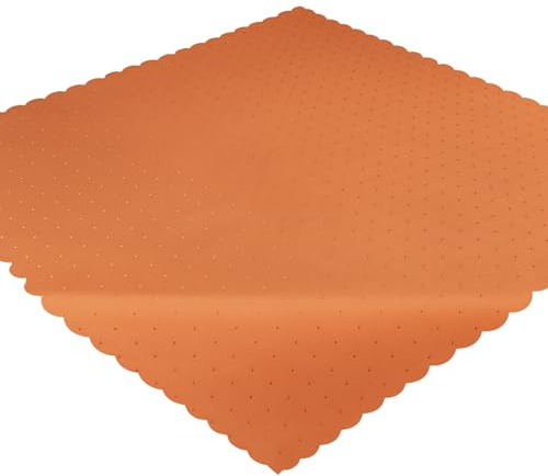 matches21 HOME & HOBBY Tischdecke 90 x 90 cm für Küche & Esstisch in Orange - Waschbare Landhaus Mitteldecke