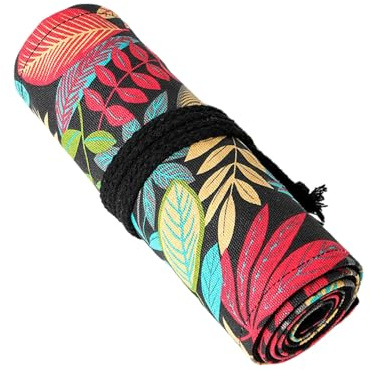 HDOYTXXM 24.12.36/48/72 Agujeros Lápices Roll Canvas Lápices Organizadores Bolsa Envoltura Bolsa Rollable Bolsa Rolling Case Bolsa, 36 Holes