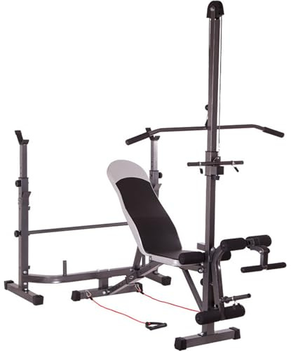 Weight Bench Multi-Function With Lat Pulldown and Leg Extension Bench Press Home Gym Machine for Strength Training Weight Lifting