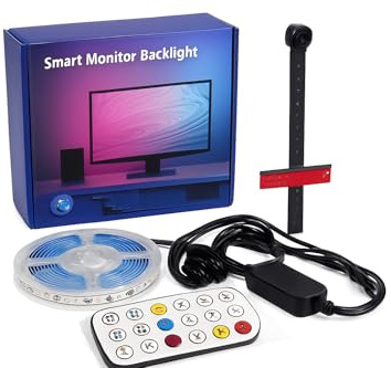 Générique TV Backlight retroeclairage LED Ambiant Intelligent – Effet Immersif avec Synchronisation d’Écran, 17–49 Pouces, USB Plug & Play, Mode Musique & Couleurs Dynamiques