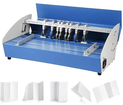 DHMYYXGS Plieuse Pliage Papier électrique 460mm,3 en 1 Creaser Perforer avec Règle Graduée,Métal Robuste pour Bureau,Photos,Invitations Et Billets 460mm