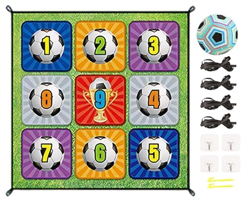 Football Target Game, Interactive Flannel Mat, Kids Boys Soccer Toss Goals, Backyard Garden Party Activity, Home Camping Patio Entertainment, Outdoor Sports Playset for Skill Training
