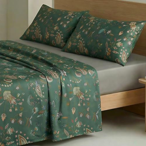 Bassetti Completo Letto Matrimoniale 100% Cotone Morbido Soffice (Sikar Salvia)
