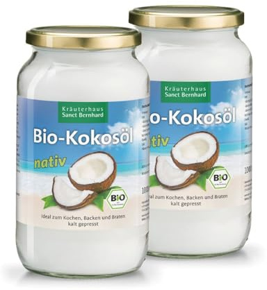 Sanct Bernhard Bio-Kokosöl kalt gepresst 2 x 1000 ml
