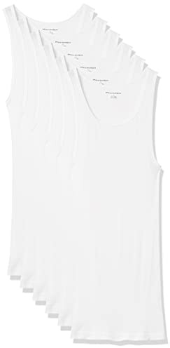 Amazon Essentials Maillots de Corps Légers Homme, Lot de 6, Blanc, S