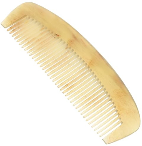 Lurrose Hornkamm Antistatisch Natürlicher Haarkamm Zum Glätten Und Entwirren Tragbarer Kamm Gegen Haarausfall Für Frauen Und Männer Klein Für Handtasche 11.00 X 4.50 X 0.50 cm