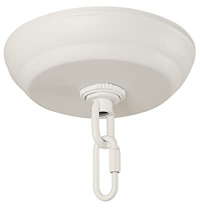 Giluta 5 Standard Light Canopy Kit with Maximum Fixture Weight of 40 Pounds Metal Ceiling Plate for Chandelier Pendant Lighting Flower Basket or DIY Projects, White