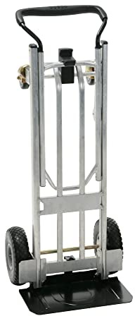 COSCO 12243ASB1E 3-in-1 faltbare Sackkarre mit flachen Rädern, 362,9 kg/453,6 kg Kapazität, Aluminium/Schwarz