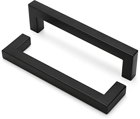 LONTAN 25 Stück Möbelgriffe Schwarz Schrankgriffe 160mm lochabstand Griffe für Küchenschränke Vintage Türgriffe Schwarz Küchengriffe Edelstahl Schubladengriffe für Badmöbel