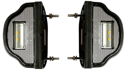 MelTruck® 2x LED Kennzeichenbeleuchtung 12V/24V mit Schnellanschluss für LKW PKW Anhänger Trailer
