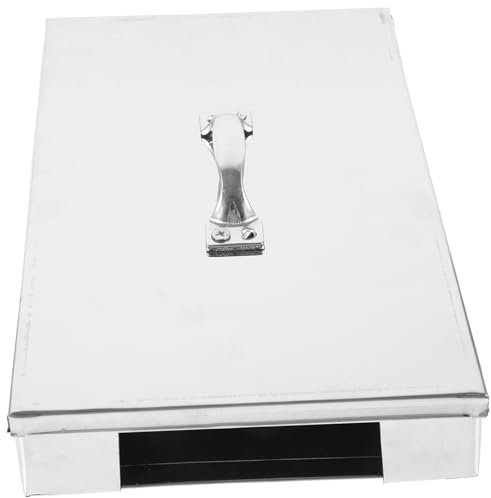 TOPBATHY Kasten Reispapierschachtel Dosen Edelstahl Lebensmittelspender Snackbehälter Aufbewahrungsbox Metall Edelstahlboxen Rechteck Karton Lagerregal Rostfreier Stahl 16x