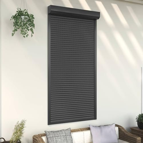 qohoio Tapparella Avvolgibile in Alluminio 110x220 cm Antracite,Articoli di ferramenta,Materiali da Costruzione,Serrande-144983