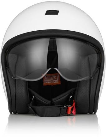 ORIGINE Casco moto Jet Casco da scooter con visiera omologata ECE 22-06