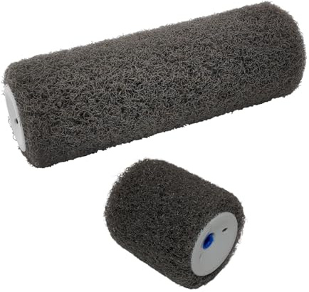 DEWEPRO Ersatzbeschichtungsrollen Set 230mm und 80mm für Spachtelmasse - Rollspachtel