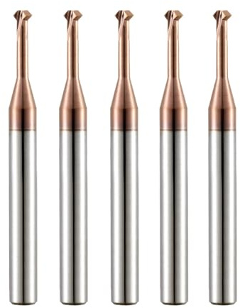 LUOCUT 90 Degree Chamfer End Milling Cutter Front&Back Deburrer Solid Carbide Coated for Metal Hole Internal Burr Removal CNC Tool - 5pcs D12*12 * 40 * 75 * 90°