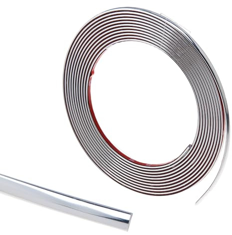 SUPERFINDINGS 5m/roll Peel and Stick Trim 6mm Width Molding Trim for Walls Waterproof Flexible and Self Adhesive Trim for Borders Backsplash Tile Edge