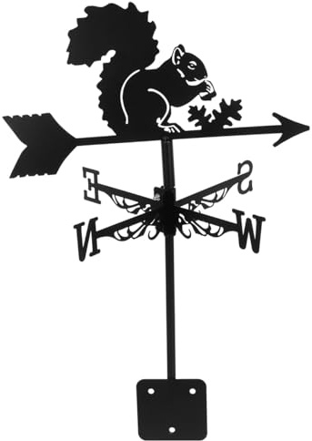 ibasenice Wetterfahne Eisen Rostschutz, Windrichtungsanzeiger für Dach & Garten