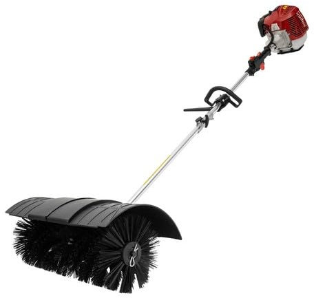 2 Stroke Gas Power Nylon Brush Broom Sweeper Artificial Grass Driveway Turf Snow Clean Petrol Powered Sweeping Cleaner Air Cooled Engine Cleaning Tool Adjustable Speed Large Area For Dirt Leaves