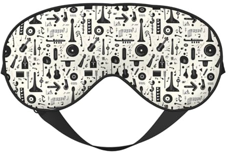 Máscara de sueño para los ojos para hombres y mujeres – Máscara de sueño negra vintage con hebilla ajustable, máscara de sueño opaca, cómoda máscara de sueño para hombre y mujer, diadema
