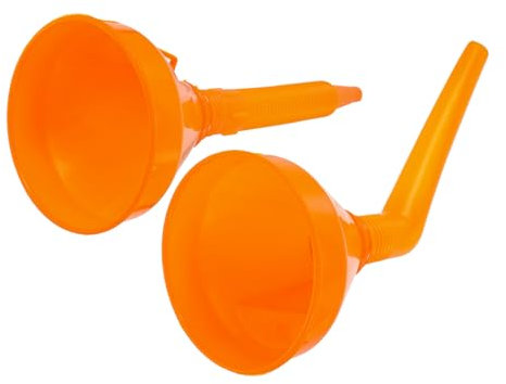 Cabilock Entonnoir pour Voiture Multi-Fonctionnel 2 Pièces Long Bec en Plastique Outil d'Urgence pour Carburant et Huile pour Voyage et Activités de Plein Air